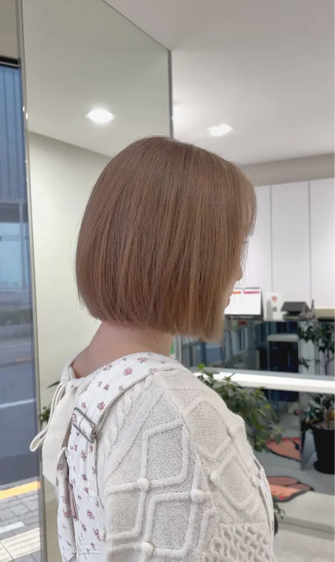 ショート カラー ヘアカラー トリートメント ヘアセット ブリーチなしダブルカ ラー/経堂/経堂🌱のヘアスタイル