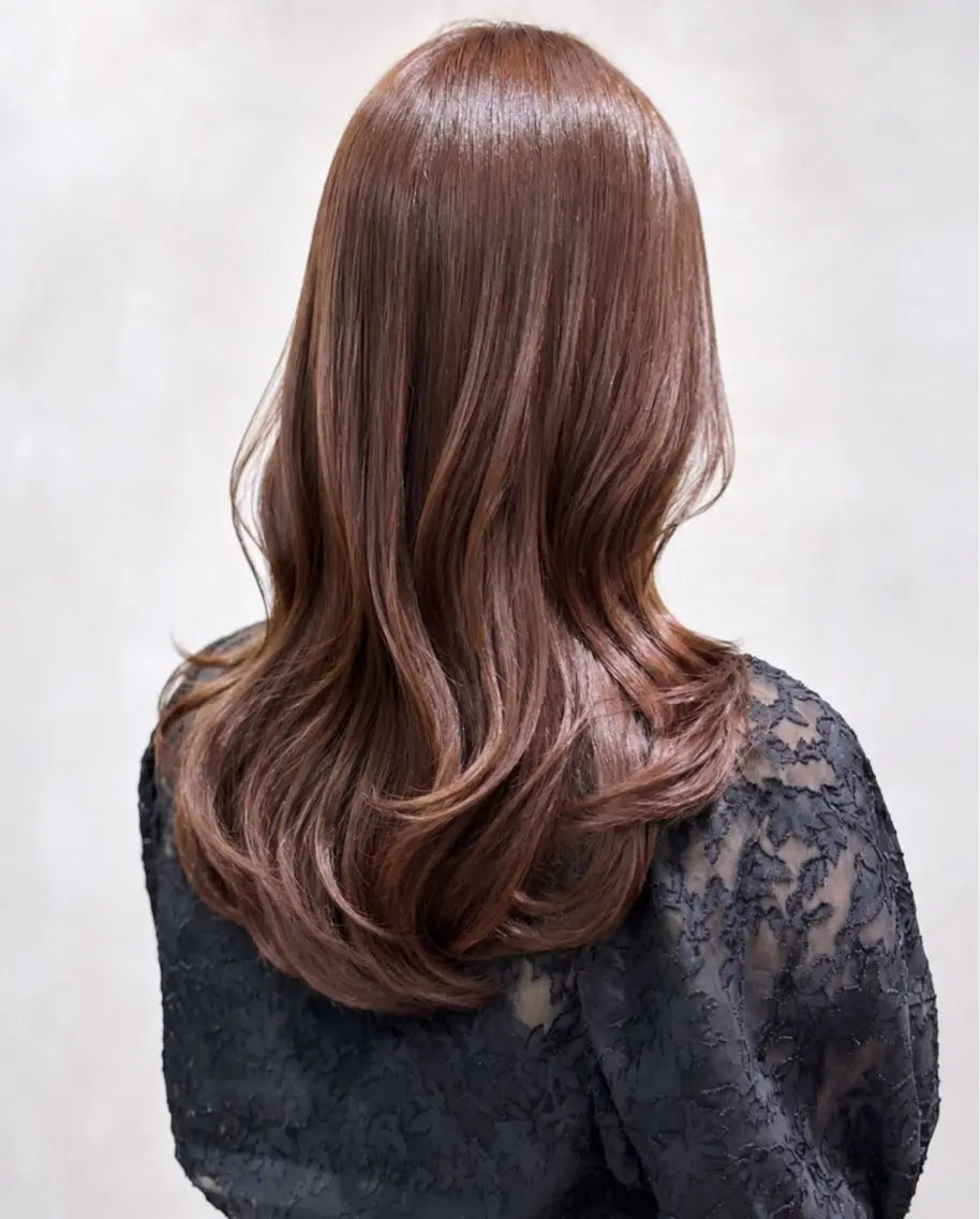 ロング カラー ブラウンカラー 透明感カラー ヘアカラー トリートメント girly上品ヘア 🎀/ベージュikuのヘアスタイル