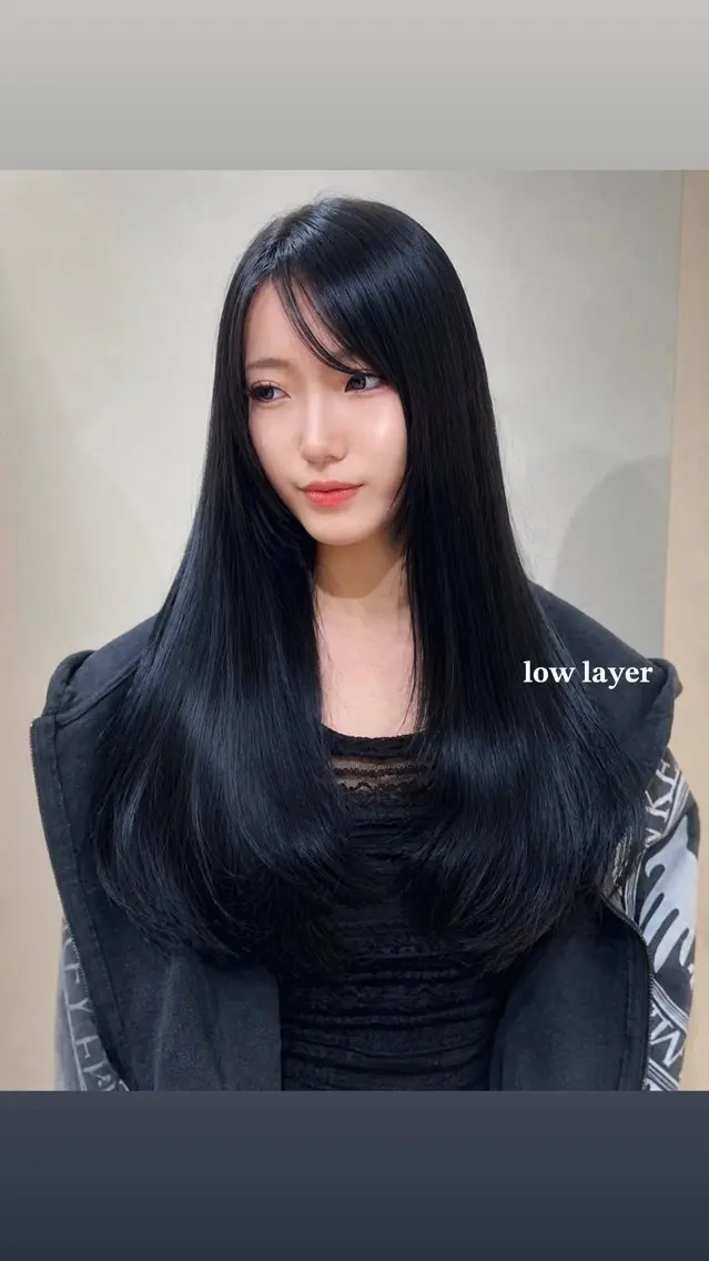 ロング カラー カット ヘアカラー ワンカールで決まるレ イヤー/角岡泉希🩶のヘアスタイル