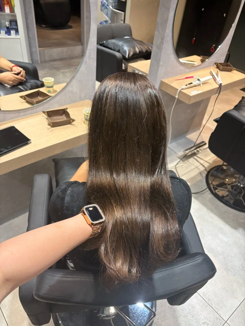 ロング カラー ブラウンカラー キャラメルブラウン カット ヘアカラー 透明感カラー/艶髪 🫧ayaneのヘアスタイル