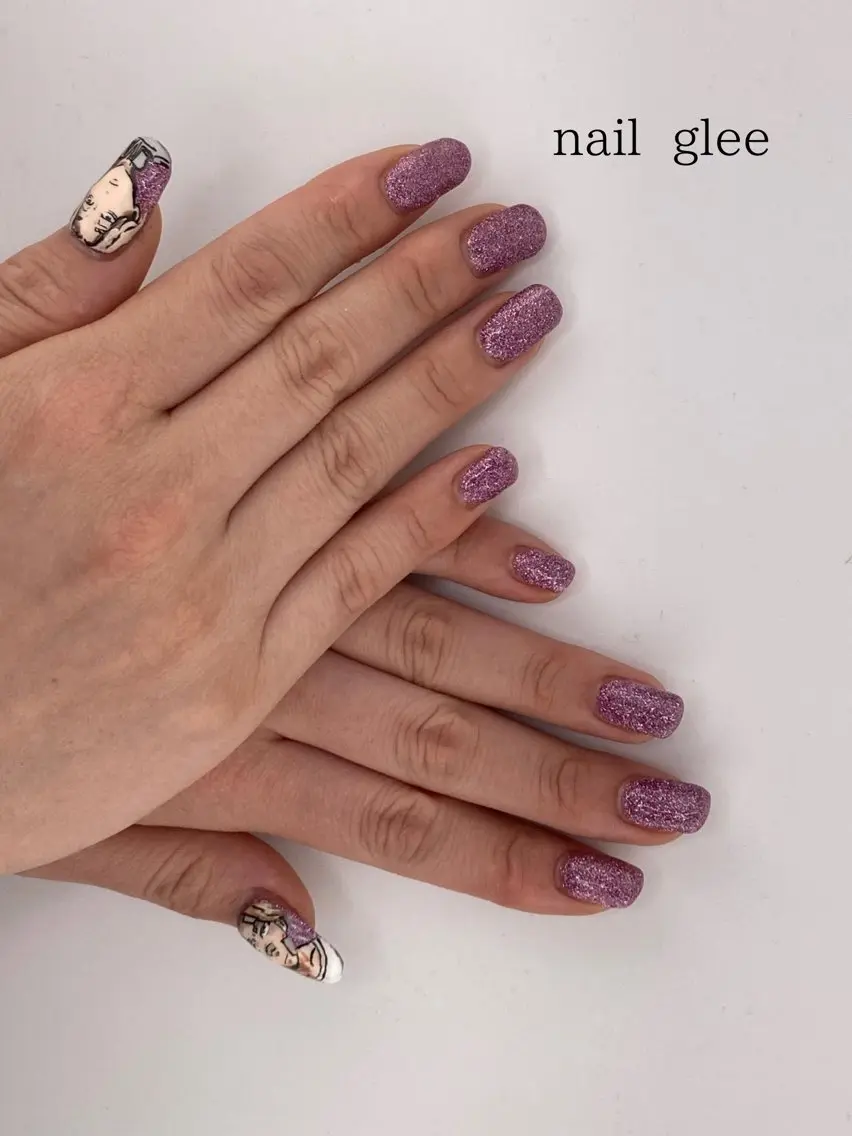 ロング ハンドネイル RISA nail gleeのネイルデザイン
