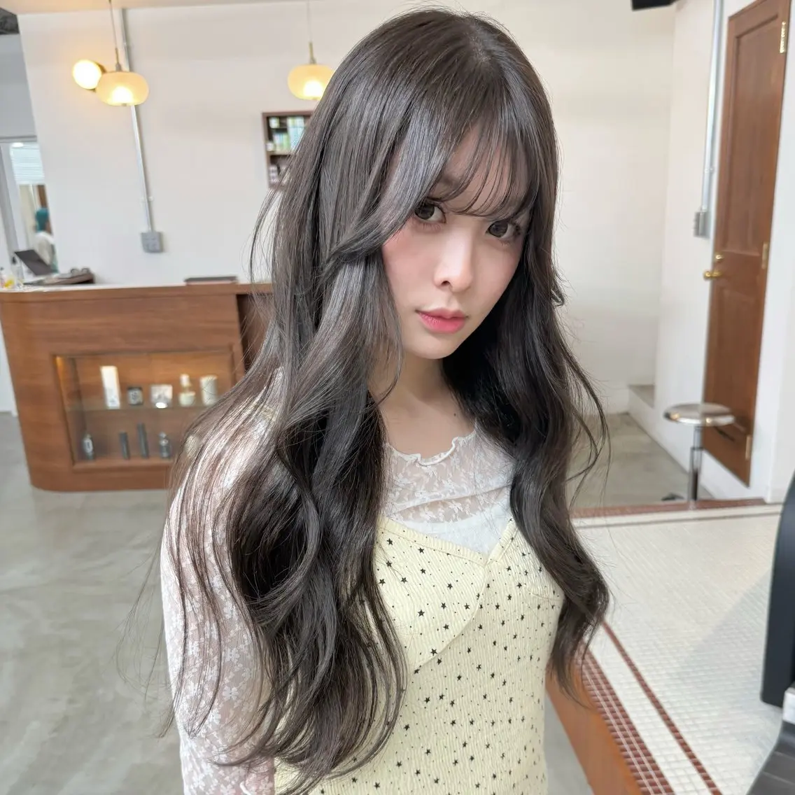 ロング カラー カット ヘアカラー トリートメント エクステモデル募集 💗大阪梅田/川上のヘアスタイル