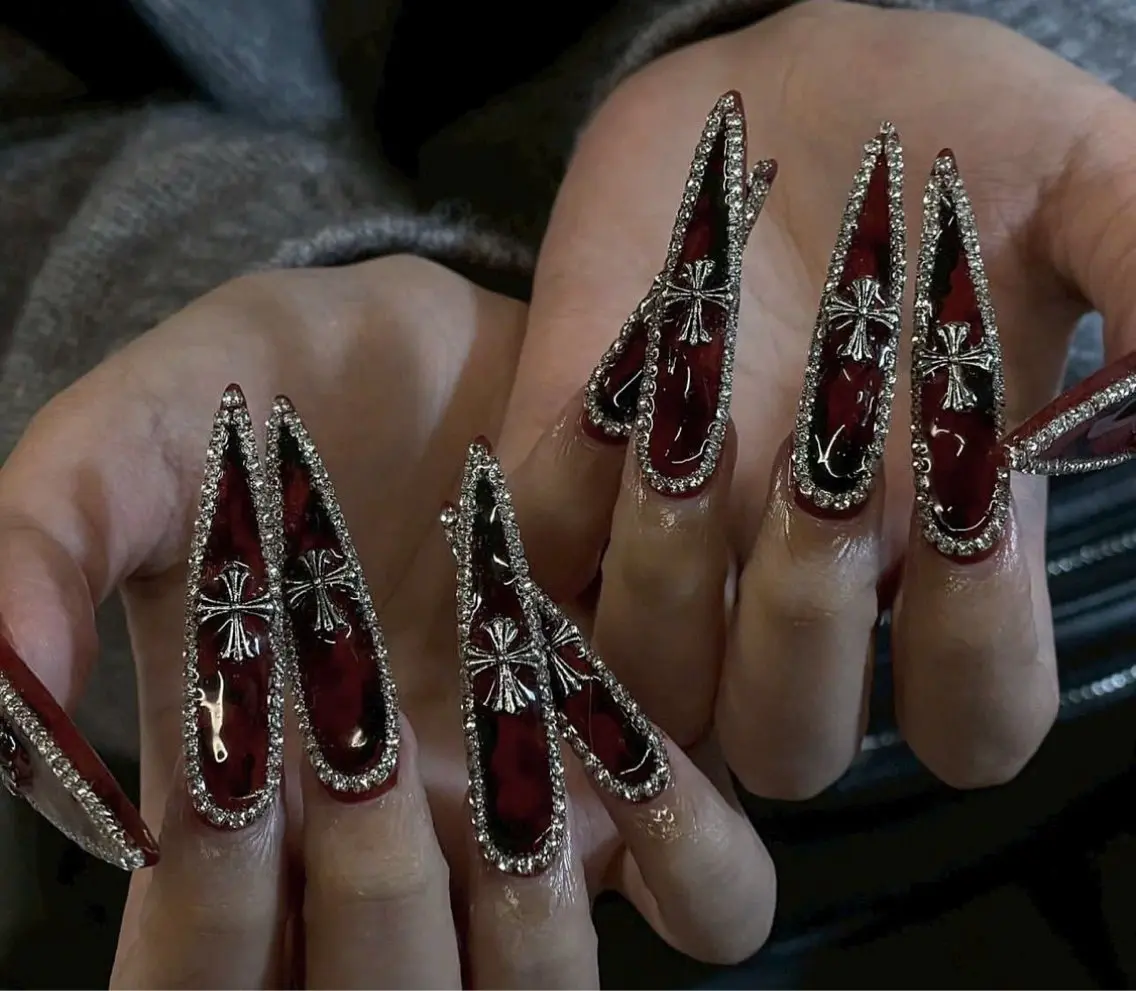 ネイル フレンチネイル ジェルネイル ガラスフレンチ ハロウィン ハート ハンドネイル H.baby Nail Salonのネイルデザイン