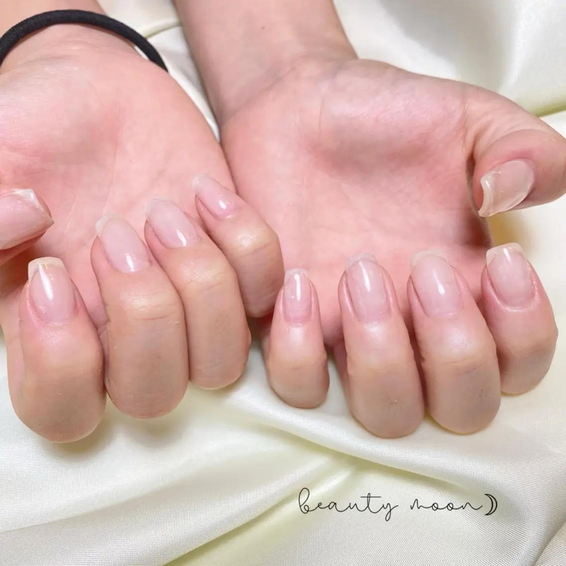 ネイル アートネイル クリアネイル ジェルネイル ハート ミラーネイル beauty ☪︎moonのネイルデザイン