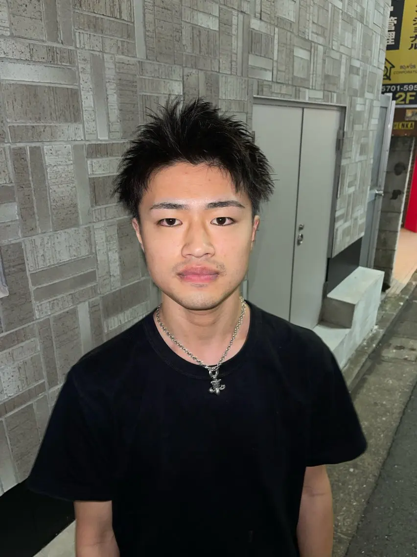 メンズ ヘッドスパ ヘアセット 都立大学メンズパーマ フェザー/大丸優希のヘアスタイル