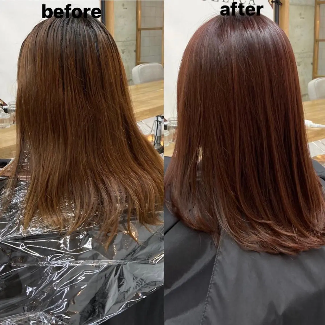 ミディアム カラー カット ヘアカラー トリートメント 韓国レイヤーカット★ 小林大樹のヘアスタイル