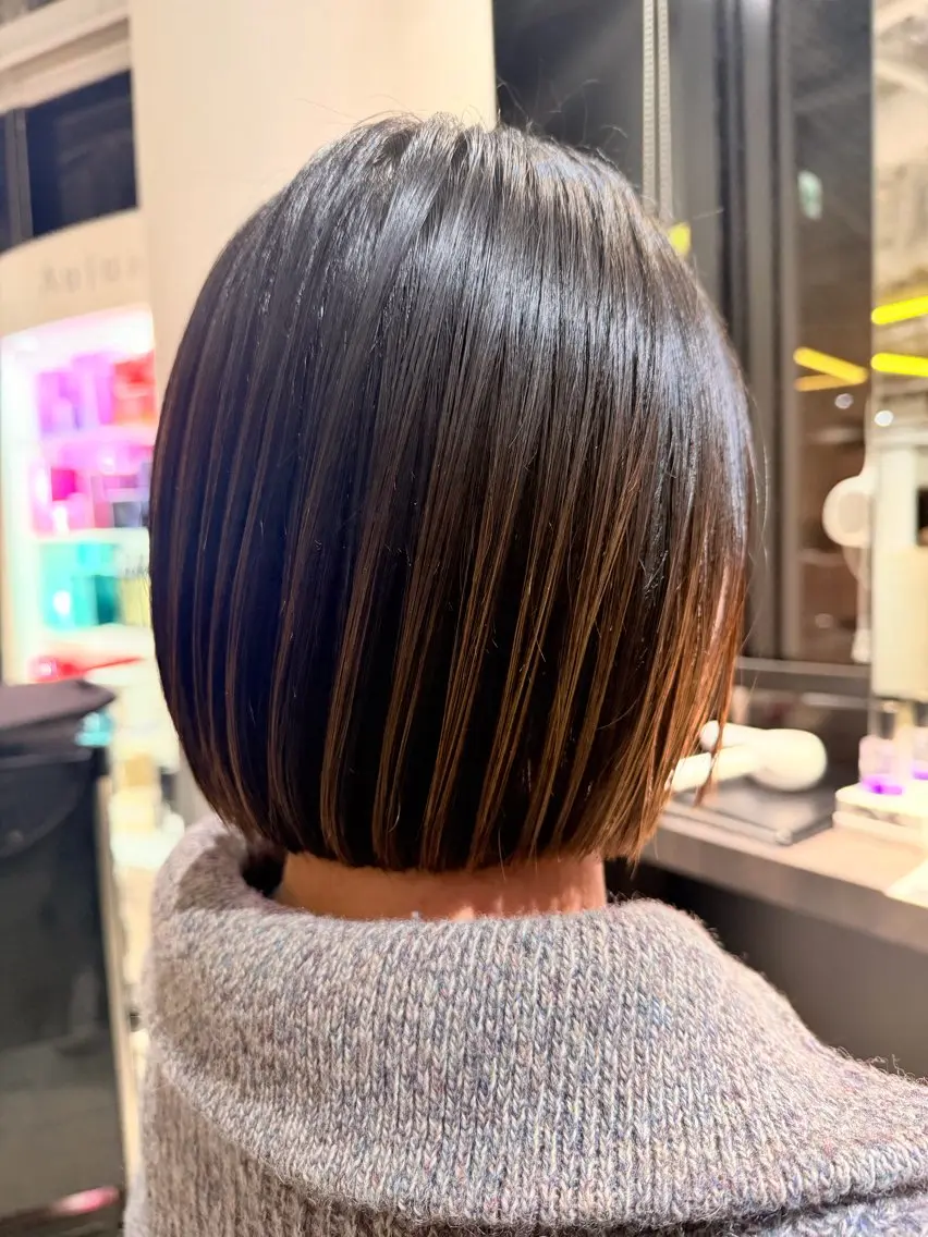 ショート ボブ 似合わせカット カット サラ艶&艶髪系✨ Ayane/心斎橋のヘアスタイル