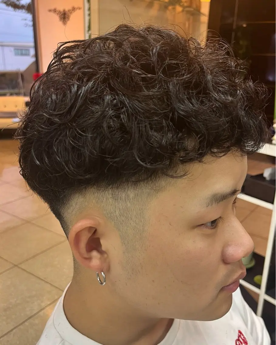 ショート パーマ メンズ パーマ 熊谷 拓海のヘアスタイル