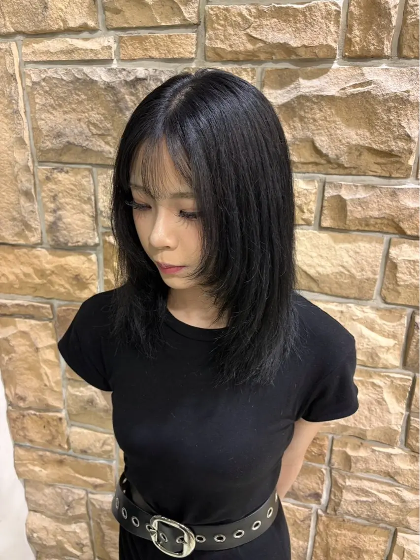 セミロング ヘアカラー 透明感/艶カラー カイリ💕🫧のヘアスタイル