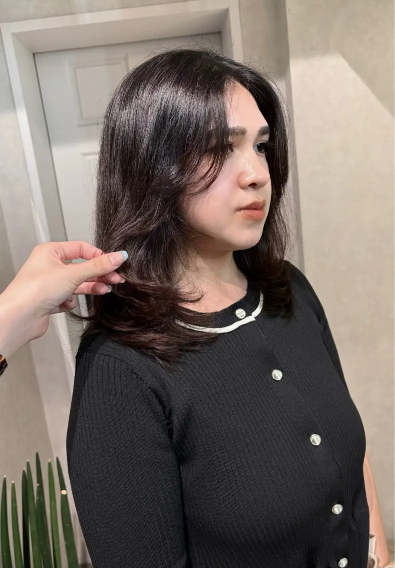 ミディアム レイヤーカット カット 透明感モテスタイル 💞SHIORI💞のヘアスタイル