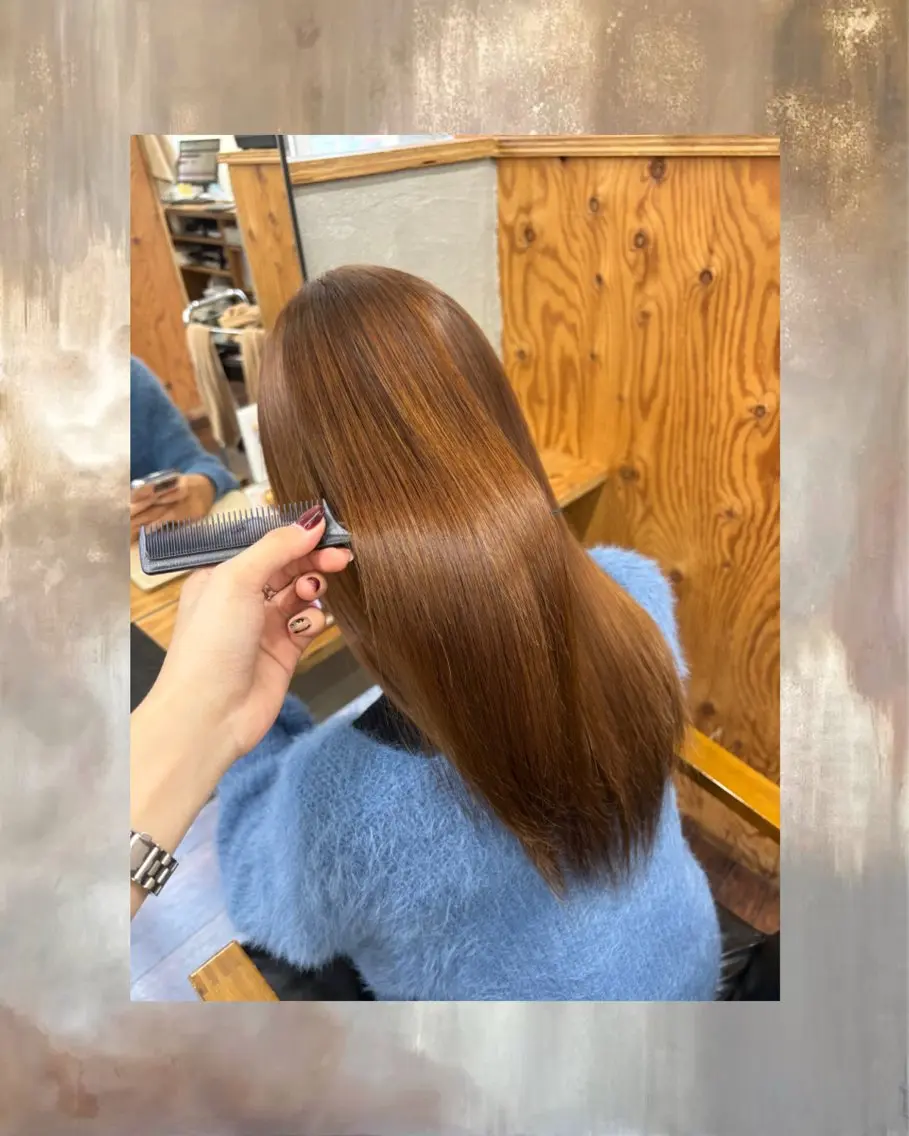 ロング 縮毛矯正 トリートメント ヘッドスパ ルプラボウ/豊川 篠島 みなみのヘアスタイル