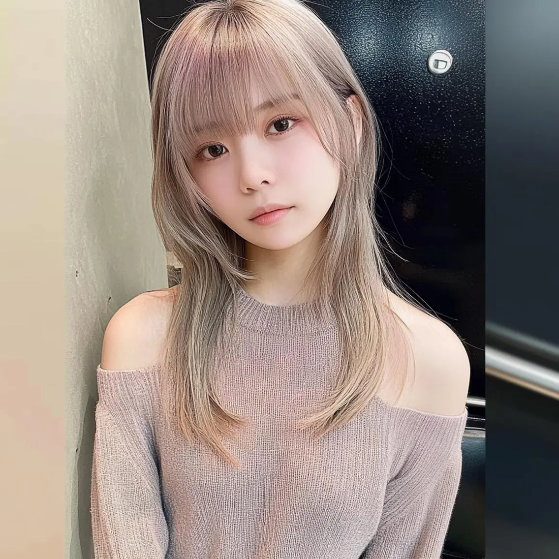 🩵エフェクト🩵ブリーチ+艶カラー‼︎+持ち帰りシャンプートリートメント付の写真