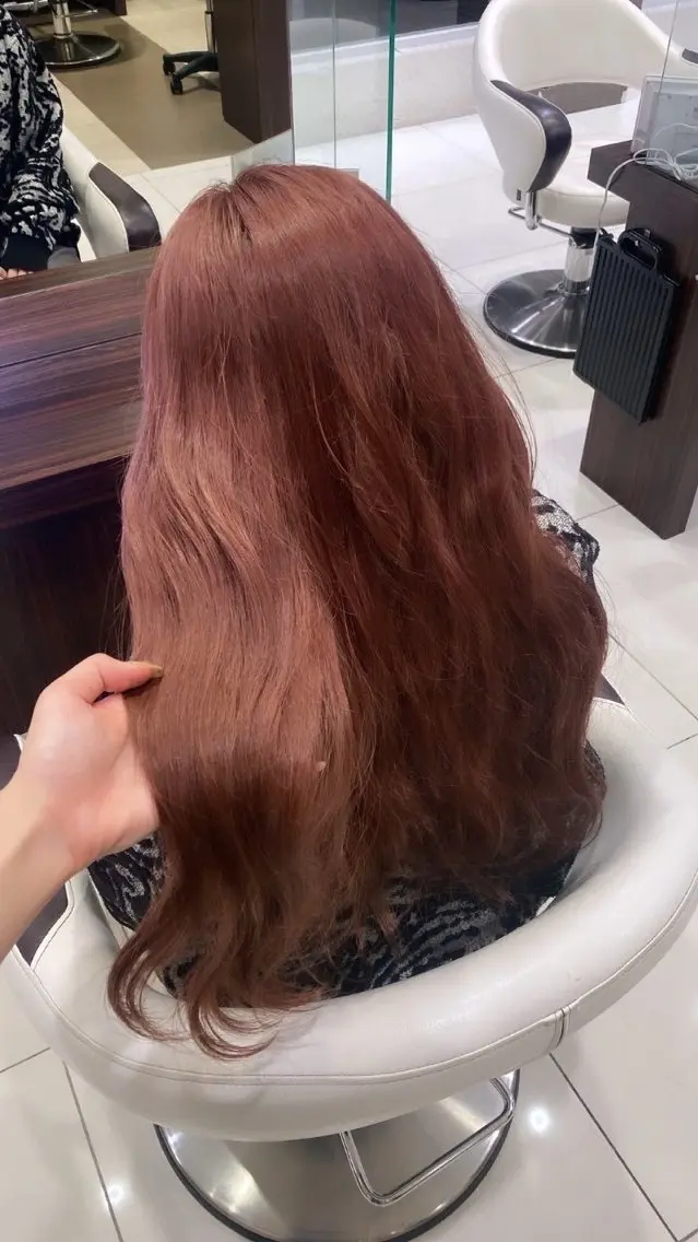ロング カラー ヘアカラー トリートメント おおい まほのヘアスタイル