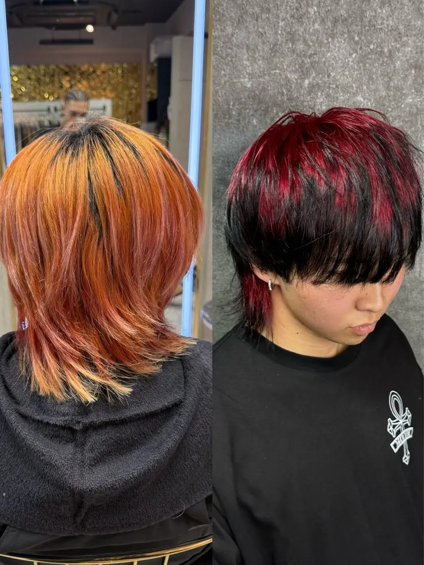 カラー ヘアカラー 🐺新宿manabu ハイトーン/エクステのヘアスタイル