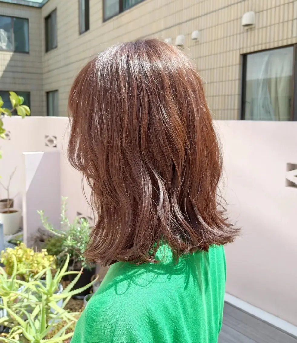 ミディアム カラー ベージュカラー ボブ ducca/ kariyaのヘアスタイル