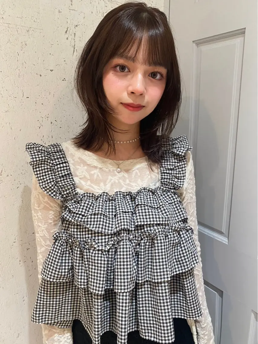 ミディアム カラー カット ヘアカラー トリートメント mai / linoah˚✧のヘアスタイル