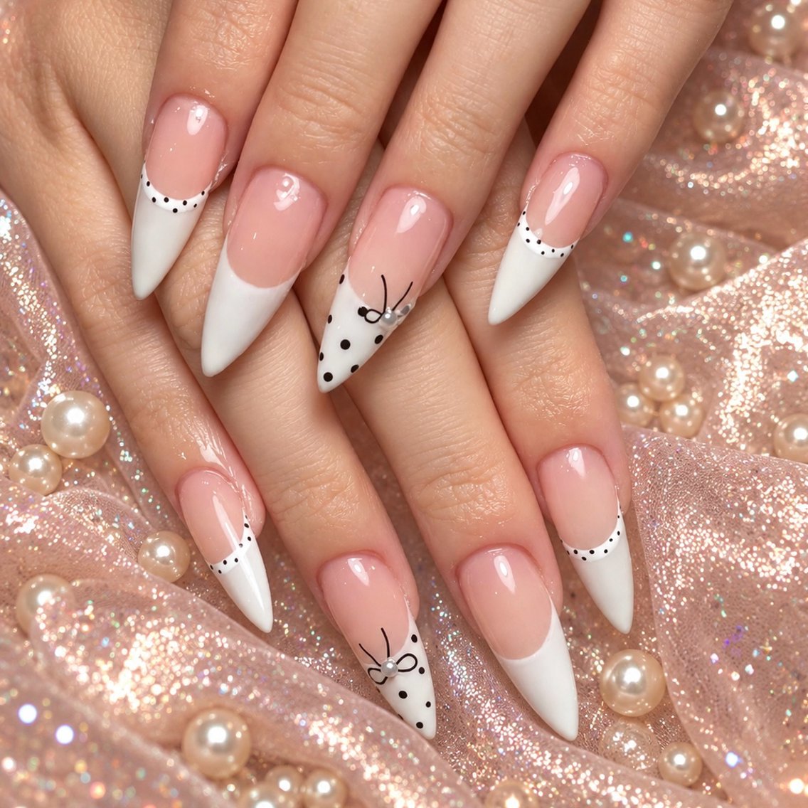 ネイル チークネイル 長さ出し キラキラネイル 韓国ネイル ロングネイル ハンドネイル ハンドケア NOERA NAIL チップ長さ出し大塚店のネイルデザイン