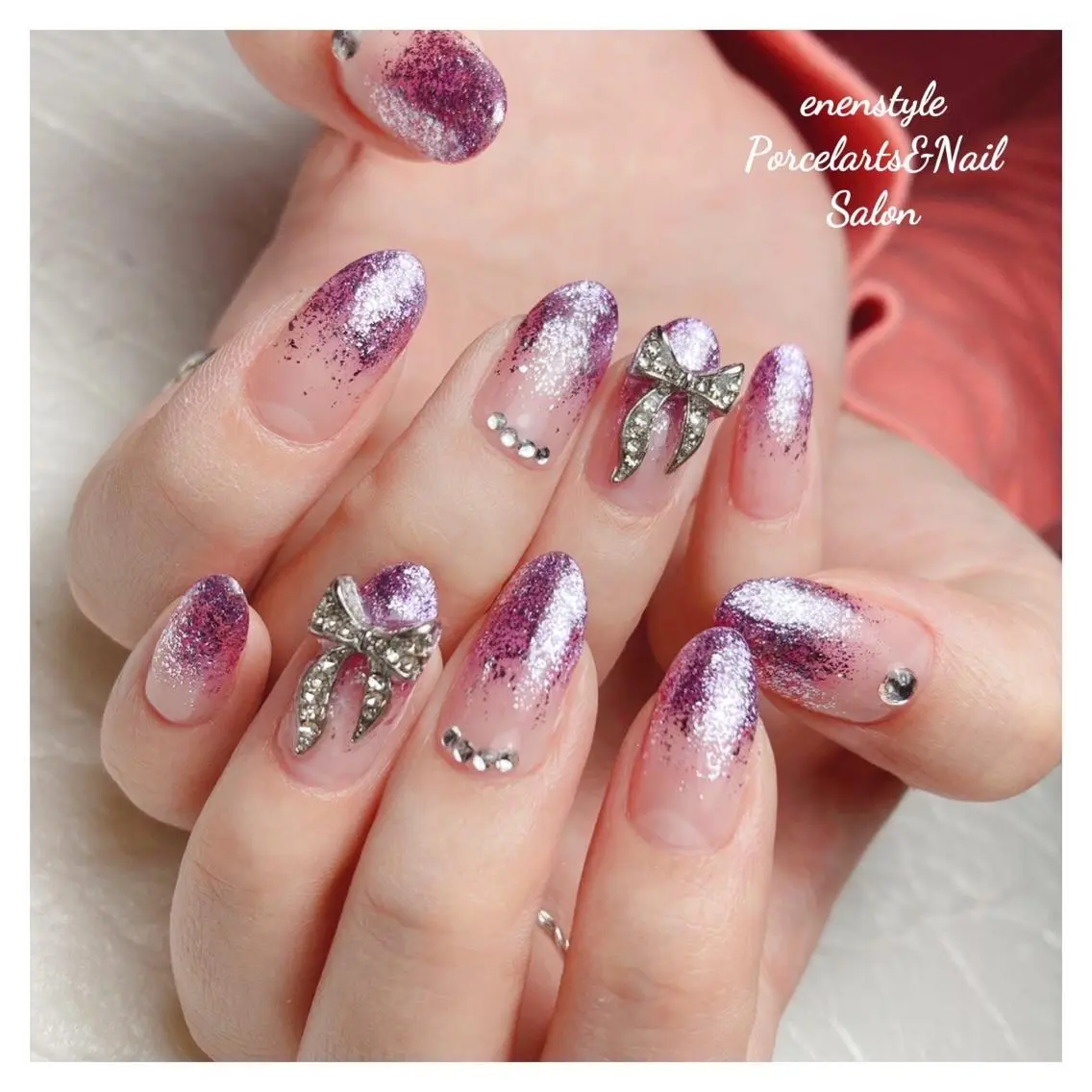 ミディアム ネイル 🐾enen style 🐾のネイルデザイン