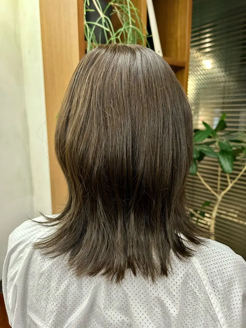 ミディアム カラー ヘアカラー トリートメント 💎透明感カラー💎 bAteAu あまねのヘアスタイル