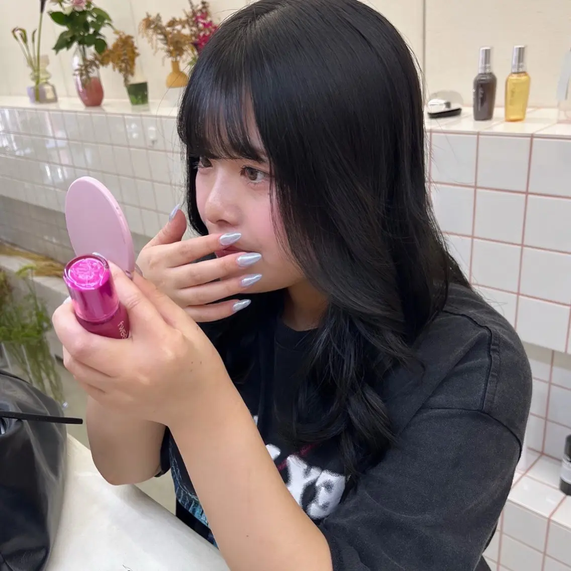 セミロング カラー 🌼花屋併設🌼 木下奈々望のヘアスタイル