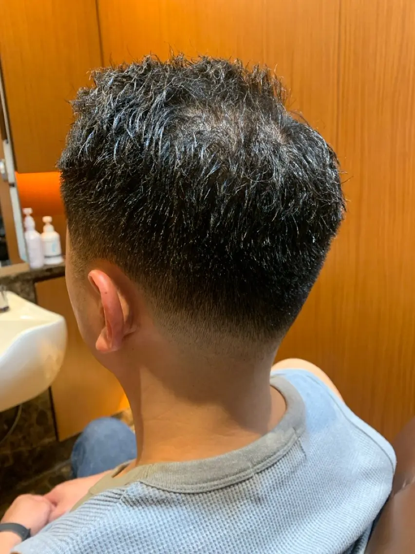ショート メンズ フェードカット スキンフェード カット 杉本 翔希のヘアスタイル