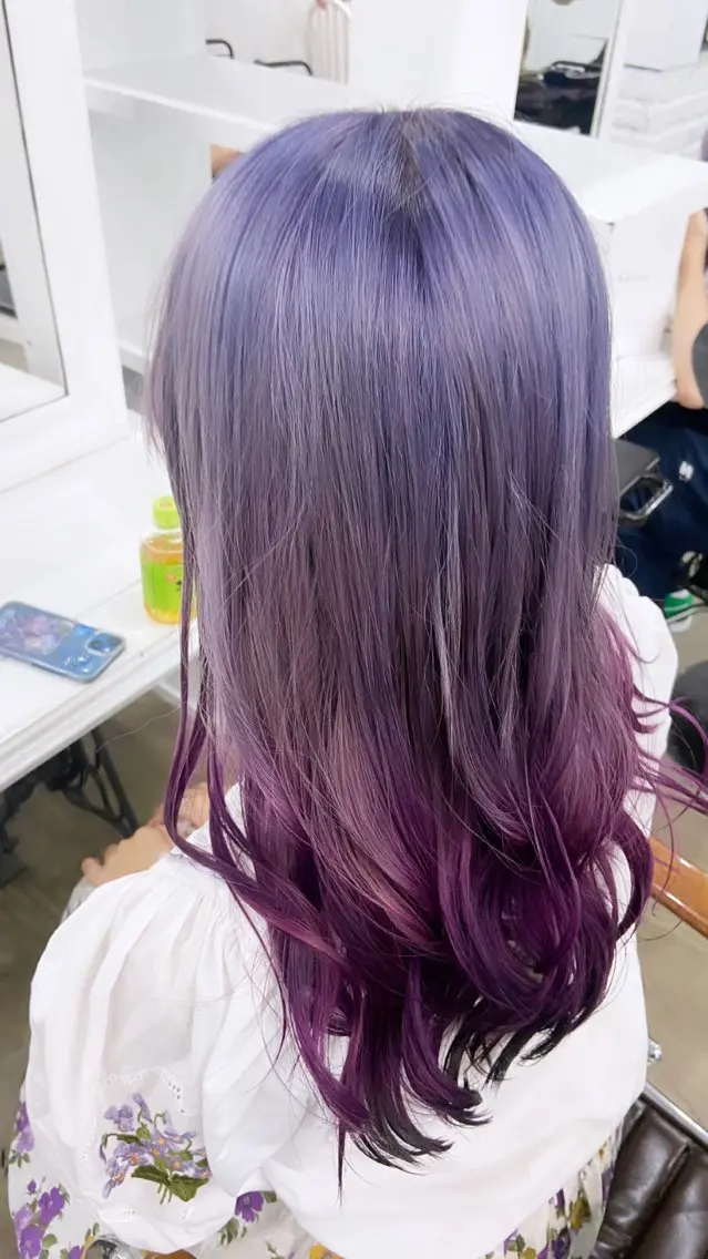 ロング カラー バレイヤージュ ベージュカラー ブリーチ 抜きっぱなしブロンド ブロンド 札幌ブリーチカラー/ ダブルカラー/ドイのヘアスタイル