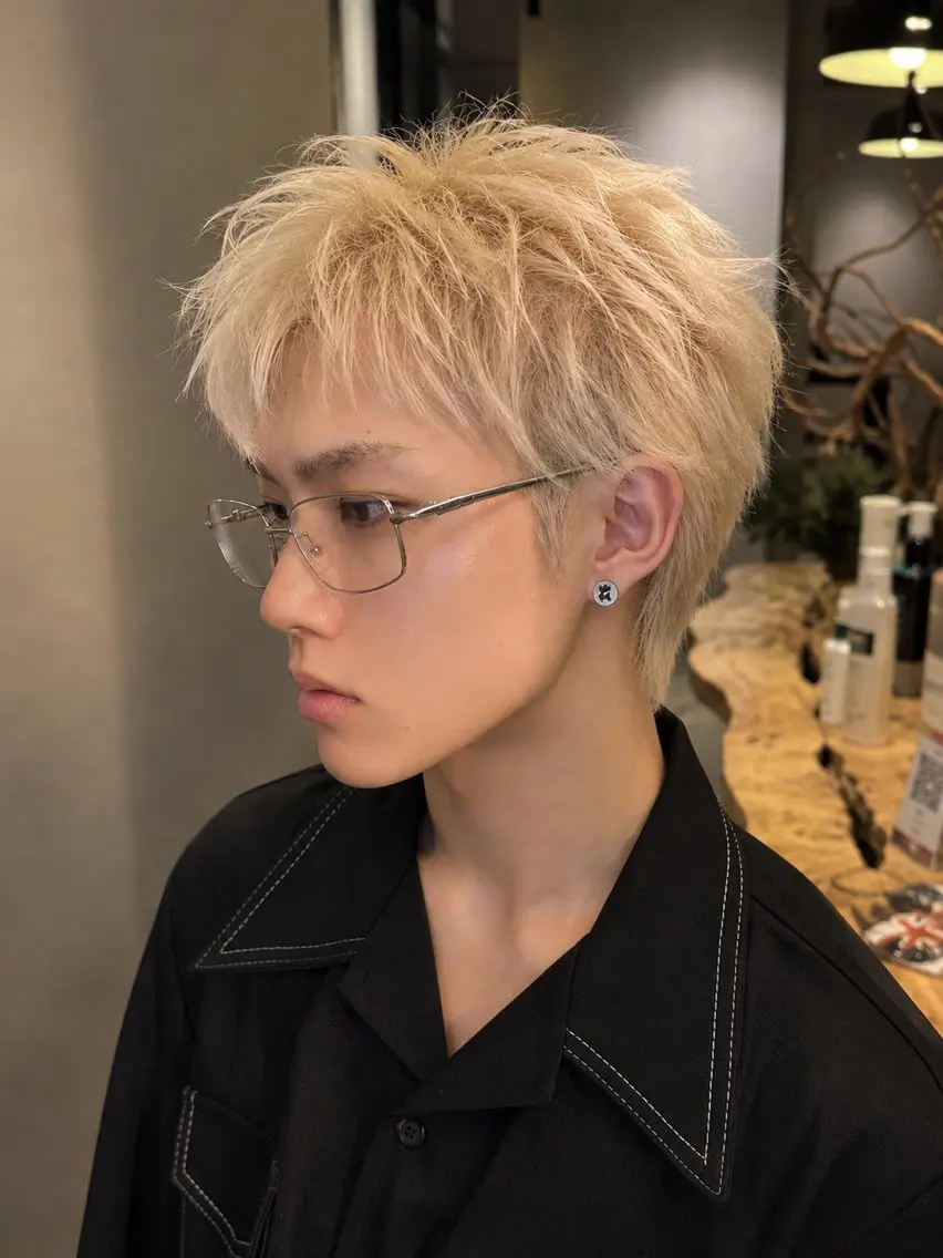 ショート メンズ カット ヘアカラー トリートメント 透明感カラー 渋谷美容師みひろのヘアスタイル