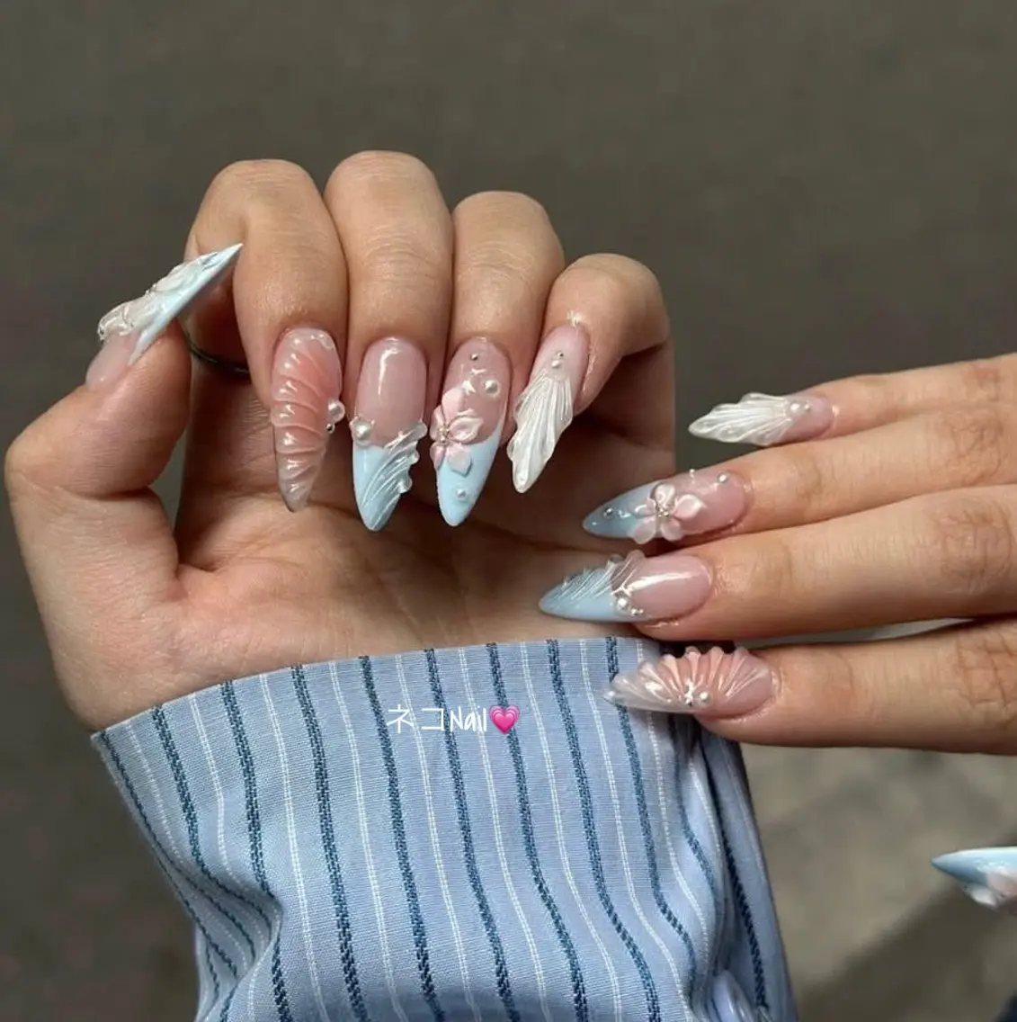 ネイル フレンチネイル ジェルネイル マグネットネイル ニュアンスネイル ワンカラーネイル ハンドネイル ネコ Nailのネイルデザイン