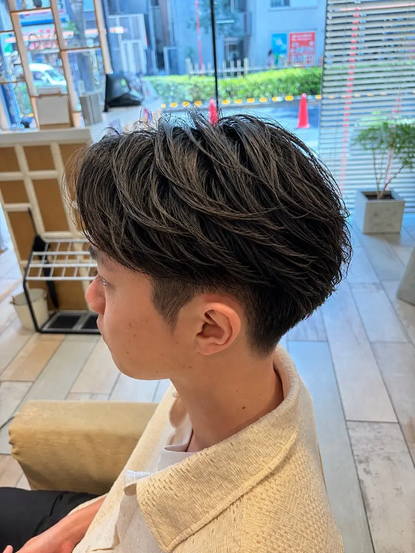メンズ センターパート メンズ カット/カラー 惇のヘアスタイル