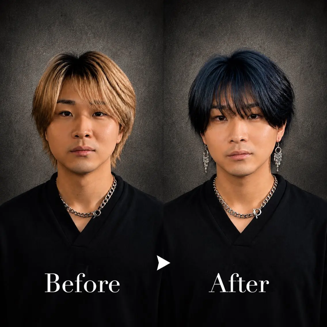 ミディアム カラー メンズ カット ヘアカラー メンズカラー支持率 No.1【心斎橋】のヘアスタイル
