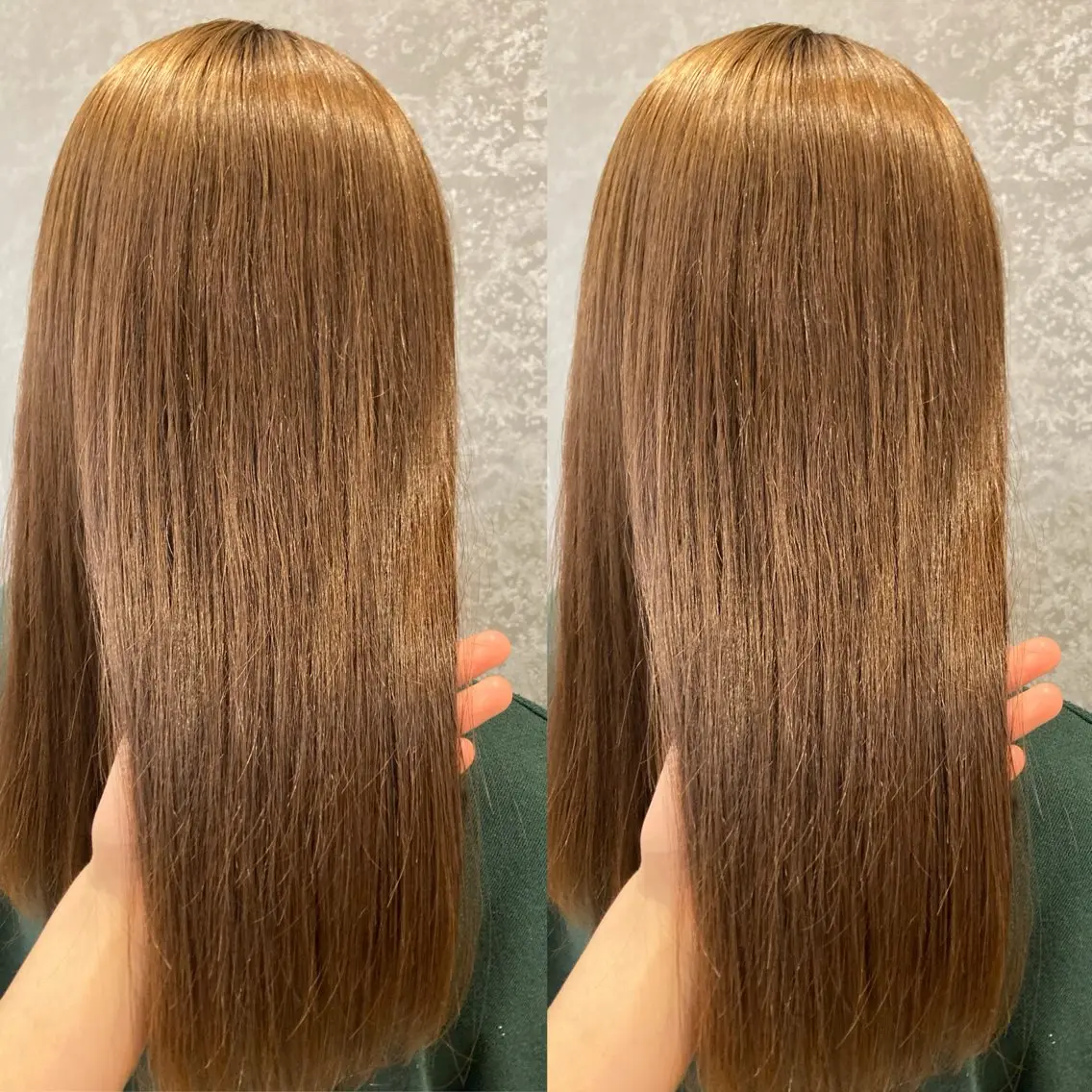 セミロング カラー オレンジ み うのヘアスタイル