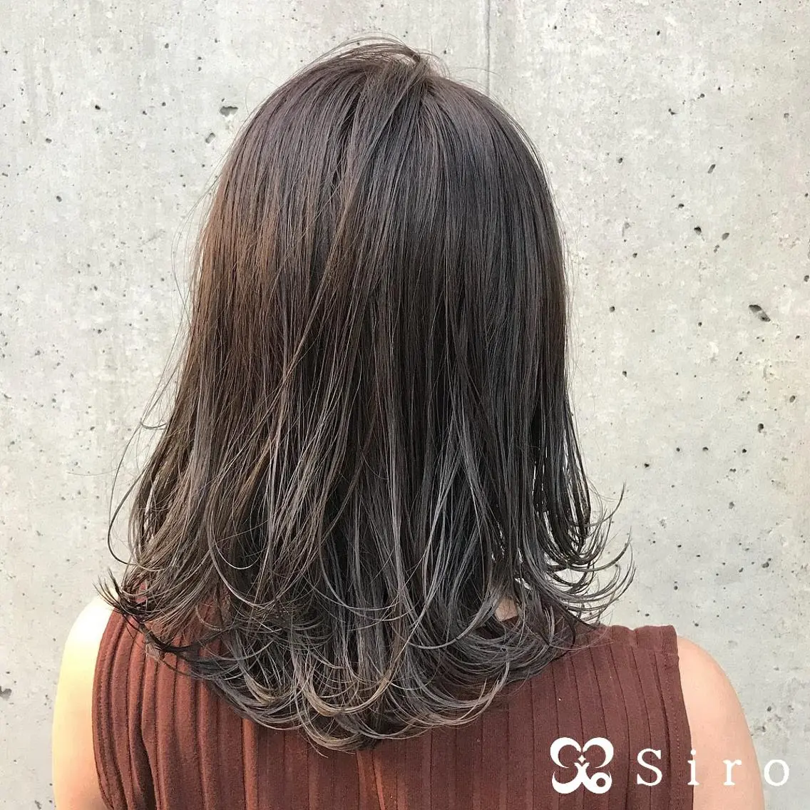 ミディアム カラー グレージュ レイヤーカット カット ヘアカラー トリートメント 韓国レイヤーカット 🧸ベージュカラーのヘアスタイル