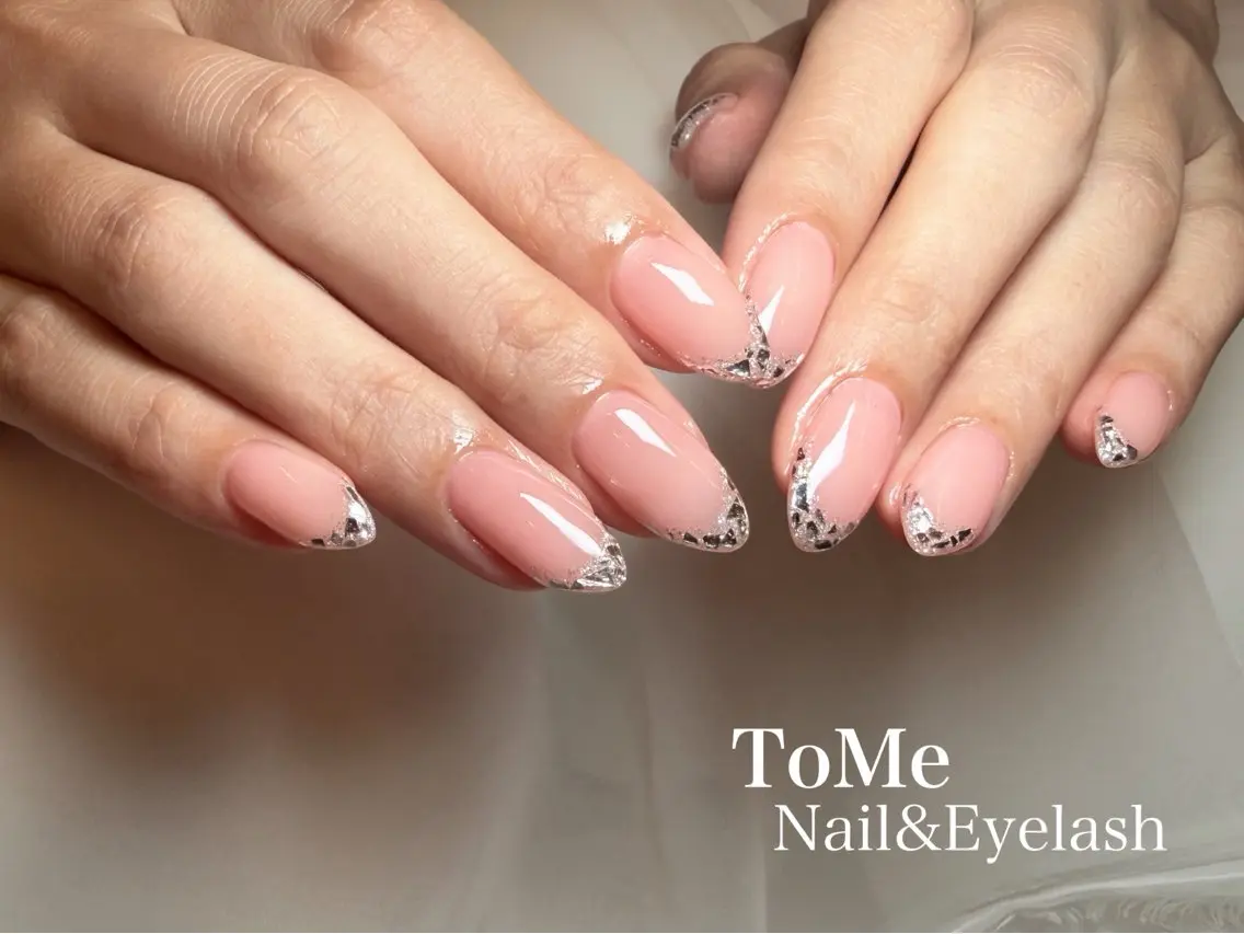 ネイル フレンチネイル ガラスフレンチ 【新宿】Nail Yamazakiのネイルデザイン