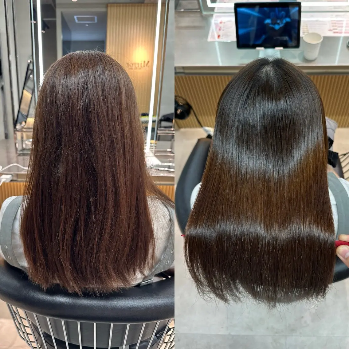 セミロング カット 縮毛矯正 トリートメント ✨髪質改善特化✨副 店長椎葉信乃介のヘアスタイル