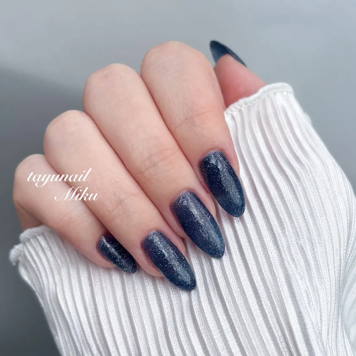 ネイル フラッシュネイル ネイビー ネイルサロン 【たゆnail】小中のネイルデザイン