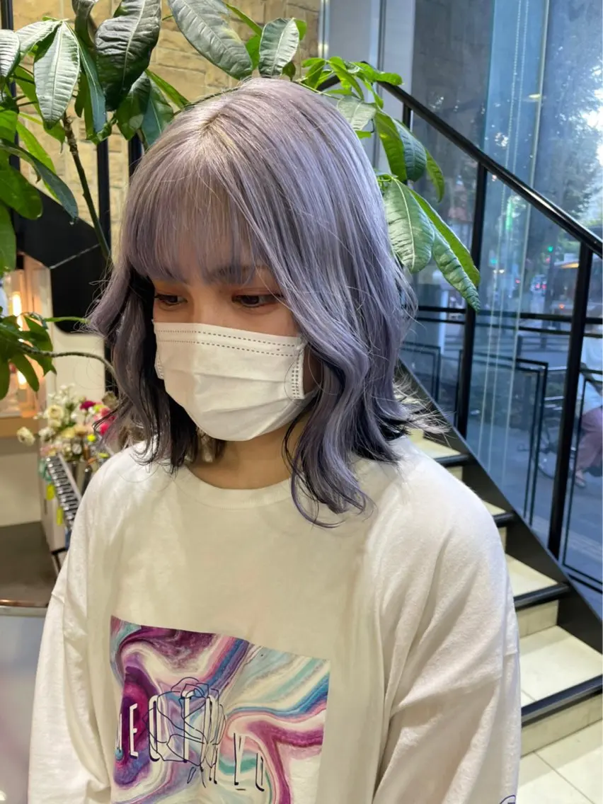 カラー センターパート/カラ ーメッシュ📍ユリのヘアスタイル
