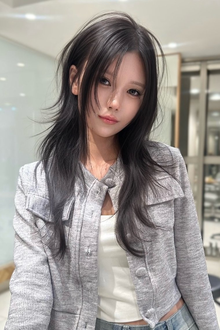 ロング カラー ヘアアレンジ カット ヘアカラー トリートメント ヘアセット 🫧🇰🇷韓国ヘア レイヤー🐺Yutaのヘアスタイル