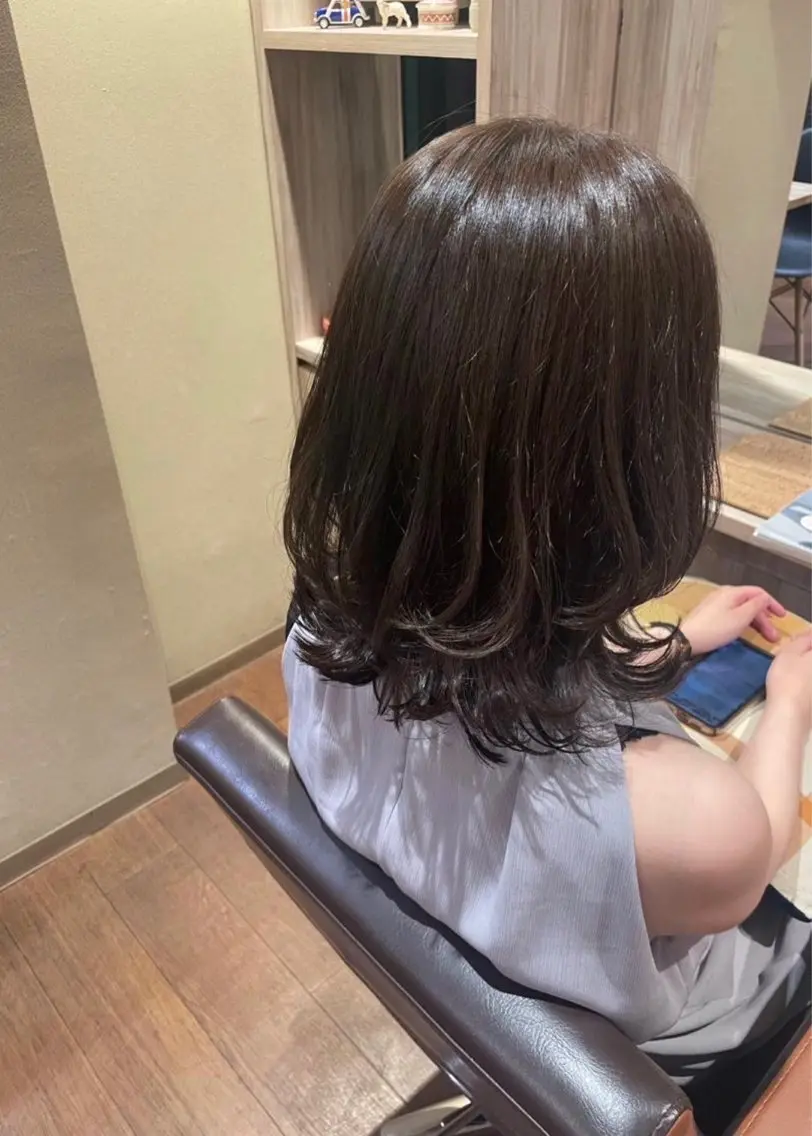 セミロング カラー ヘアアレンジ 櫻井 音和のヘアスタイル