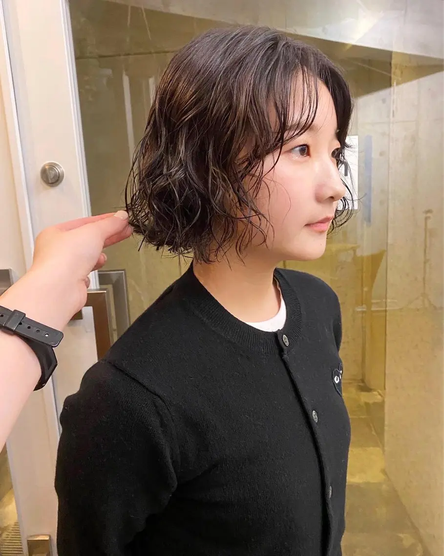 ミディアム カット パーマ パーマ/ 🌿nanakoのヘアスタイル