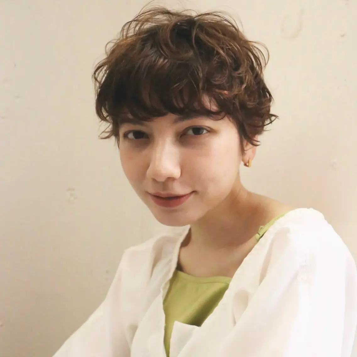ショート ショートヘア パーマ RIHO/ 小顔レイヤー/抜け感のヘアスタイル