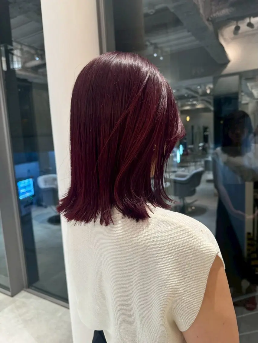 似合わせレイヤーカット+シングルカラー+クイックトリートメント(韓国風、レイヤー、ハッシュカット)の写真