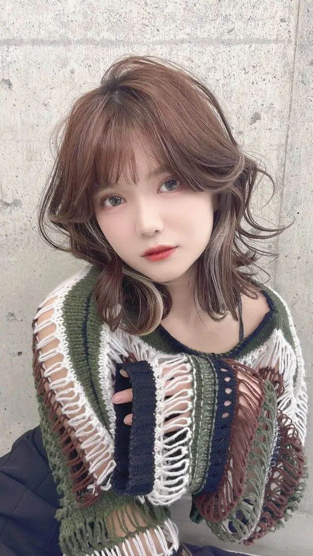ミディアム ヘアカラー トリートメント 木村 一葵のヘアスタイル