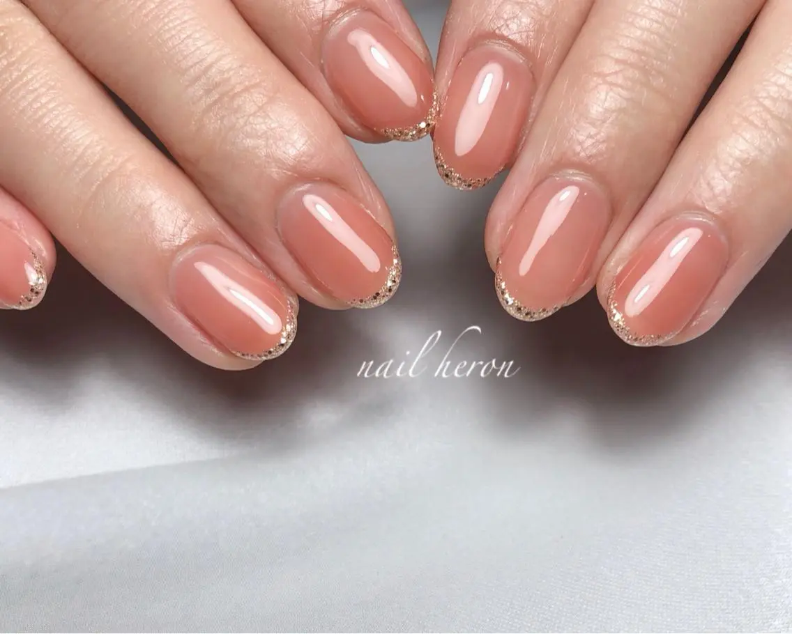 ネイル ラメ(グリッター) ハンドネイル saki_ nail heronのネイルデザイン