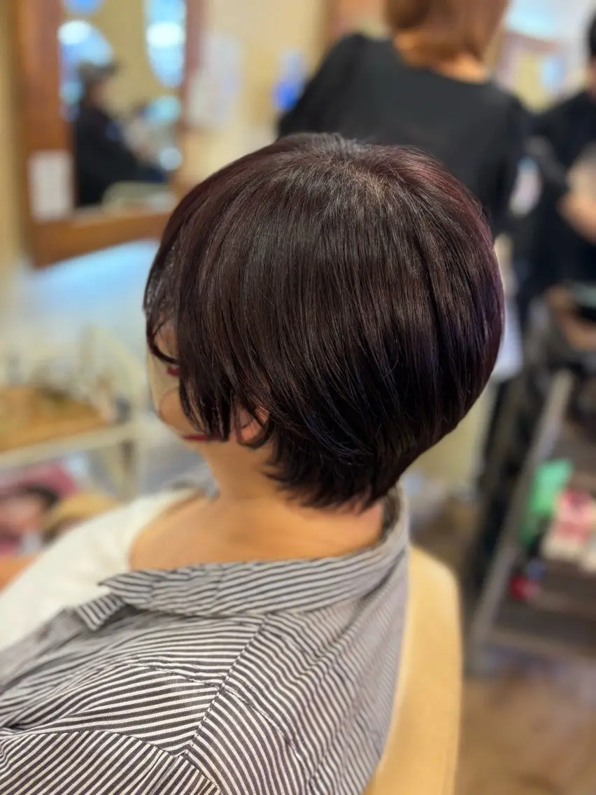 ショート カット ヘアカラー トリートメント 柘植 雅大のヘアスタイル