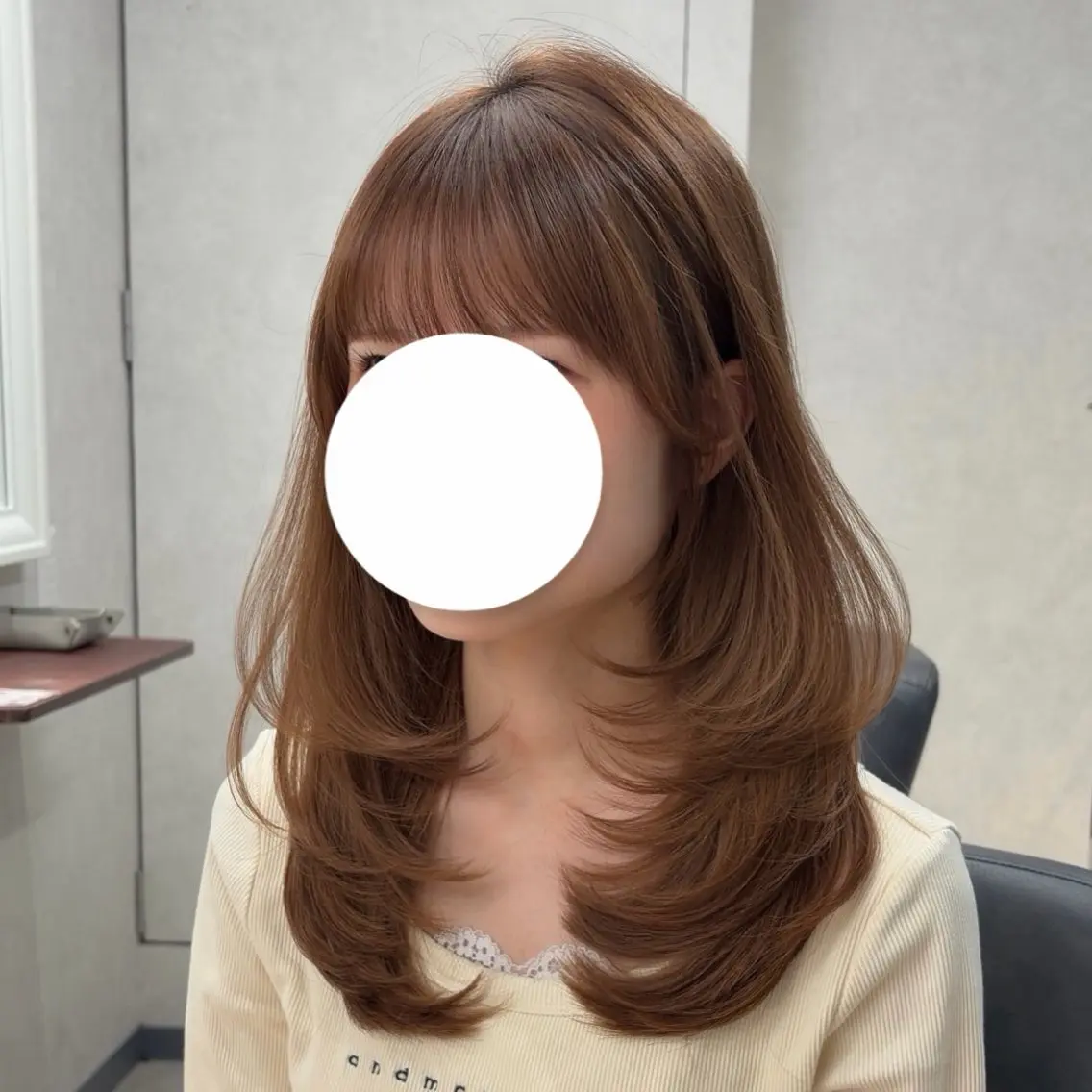 ロング カラー カット ヘアカラー トリートメント レイヤーカット/ 透明感カラー/あさかのヘアスタイル