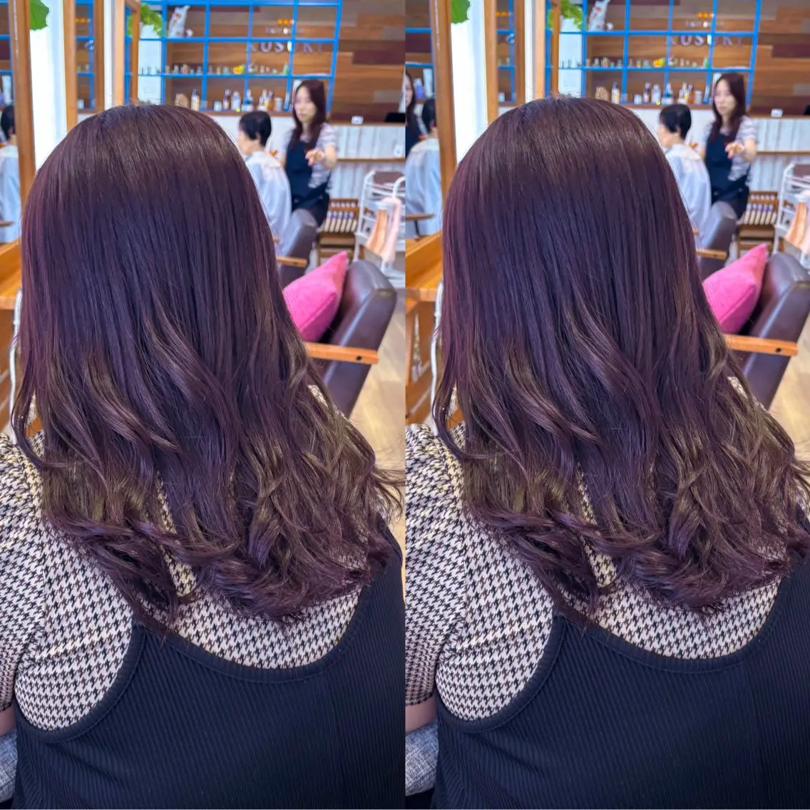 セミロング カラー ピンクカラー ローズカラー カット ヘアカラー トリートメント ヘッドスパ RINNO🌷透明感 カラー/髪質改善のヘアスタイル