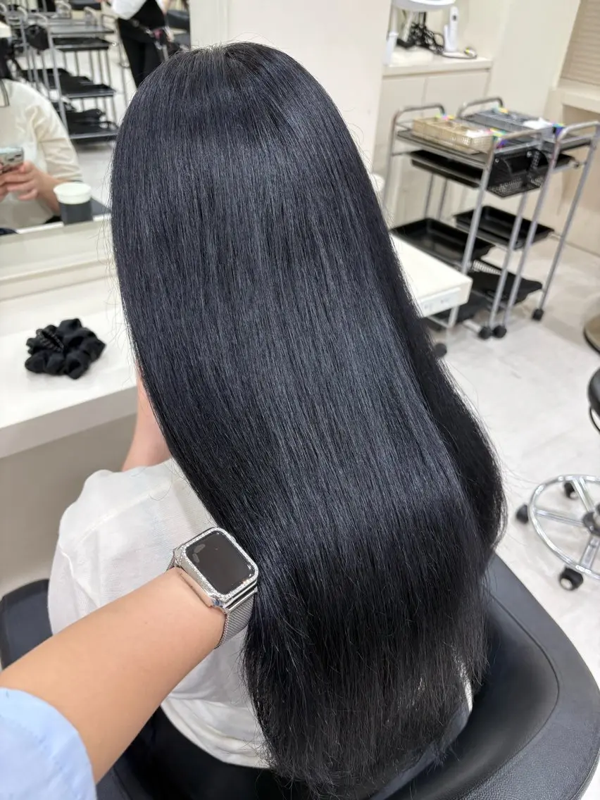 ミディアム カラー ヘアアレンジ ヘアカラー 💟RINNA 艶カラー💟のヘアスタイル