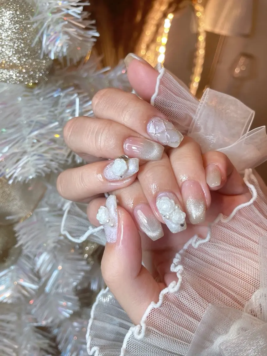 ネイル 24時まで❤︎韓国、 ワンホンネイルのネイルデザイン