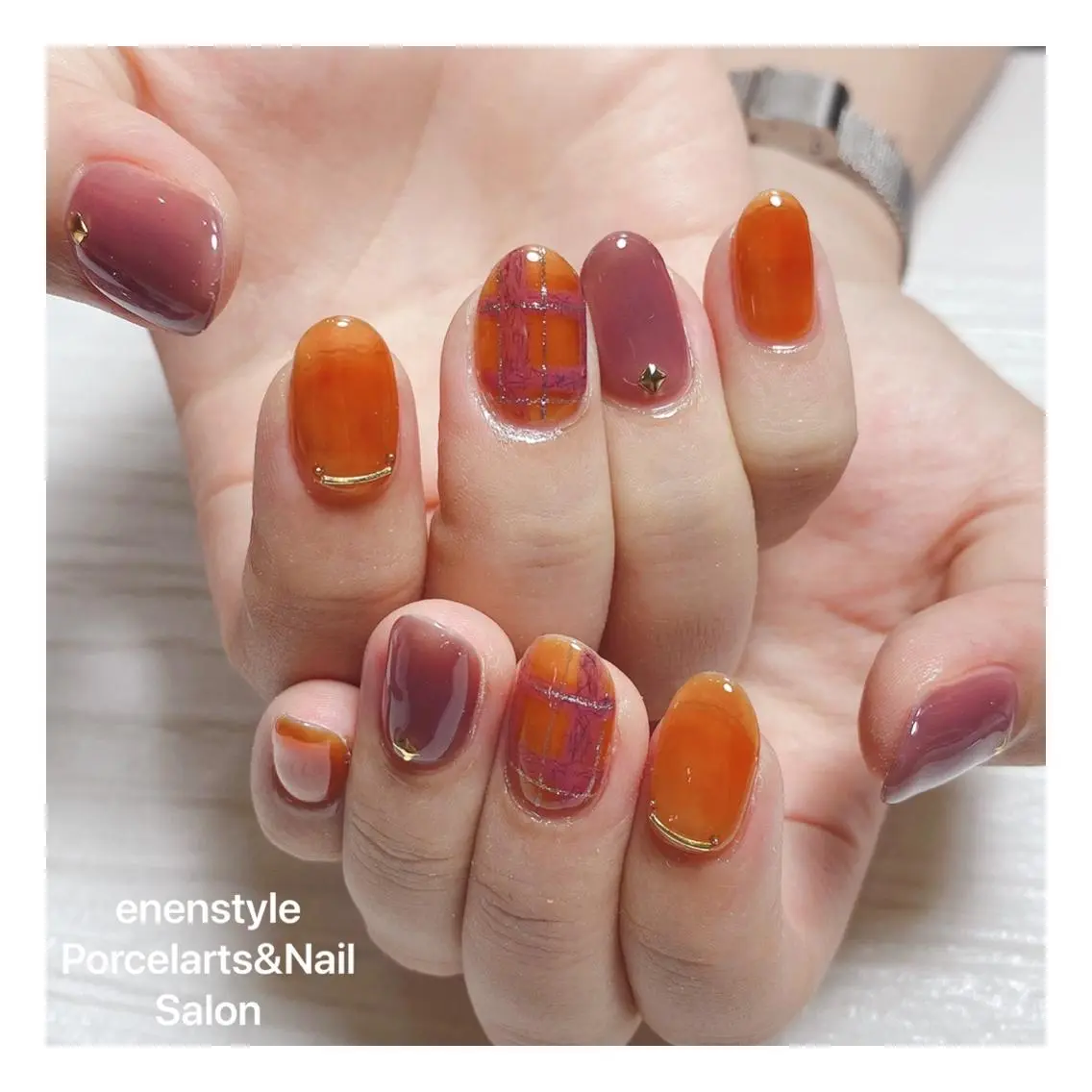ミディアム ネイル 🐾enen style 🐾のネイルデザイン