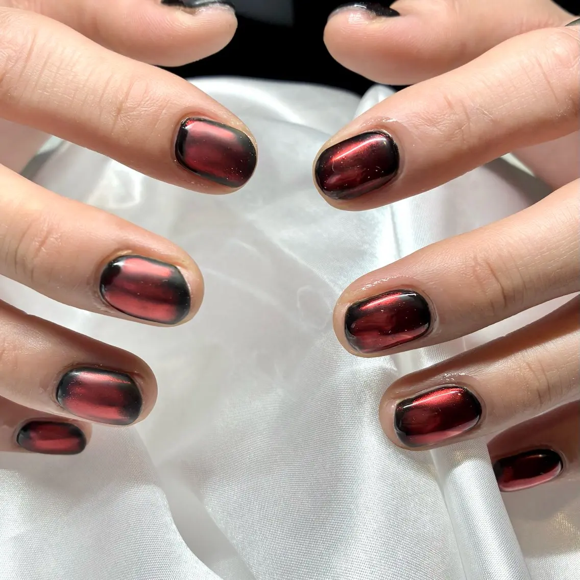 ネイル マットネイル ミラーネイル ハンドネイル Nail ヌシん家 AKANEのネイルデザイン